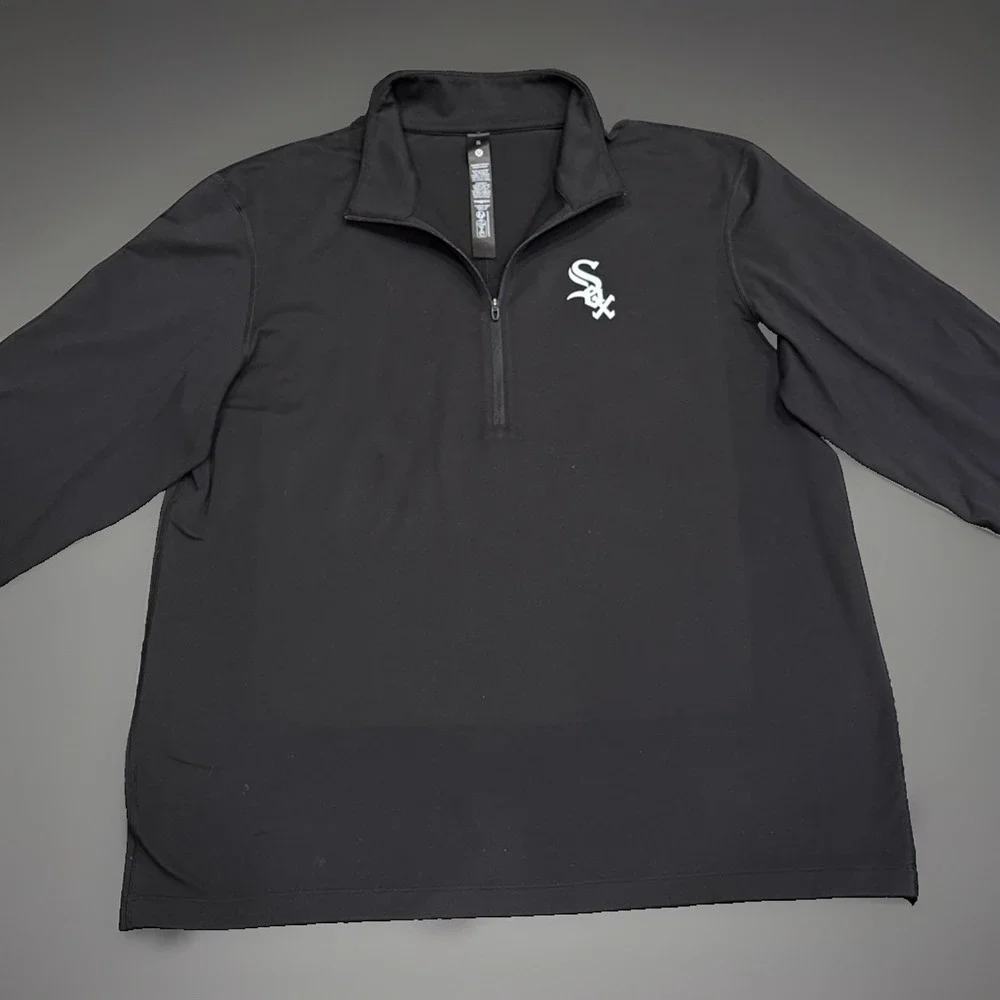 Lululemon Chicago White Sox Soft Jersey Half Zip Black Men's XL Gym Performance